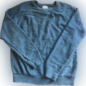 L.L.Bean 100% Organic Cotton Blue Crew Neck Sweater- Dad- Grandpa Men’s Size L